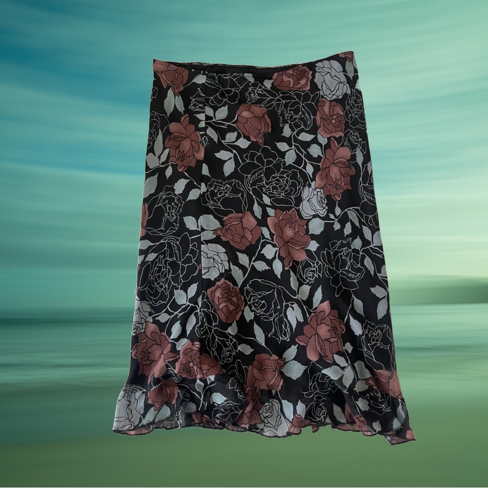 Vintage 90s floral midi skirt